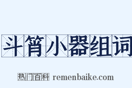 斗筲小器组词是什么意思的图片